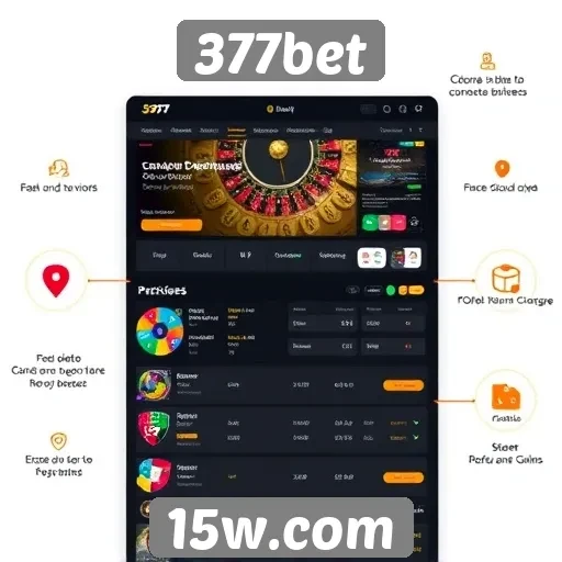 Funcionalidades principais do site 377bet